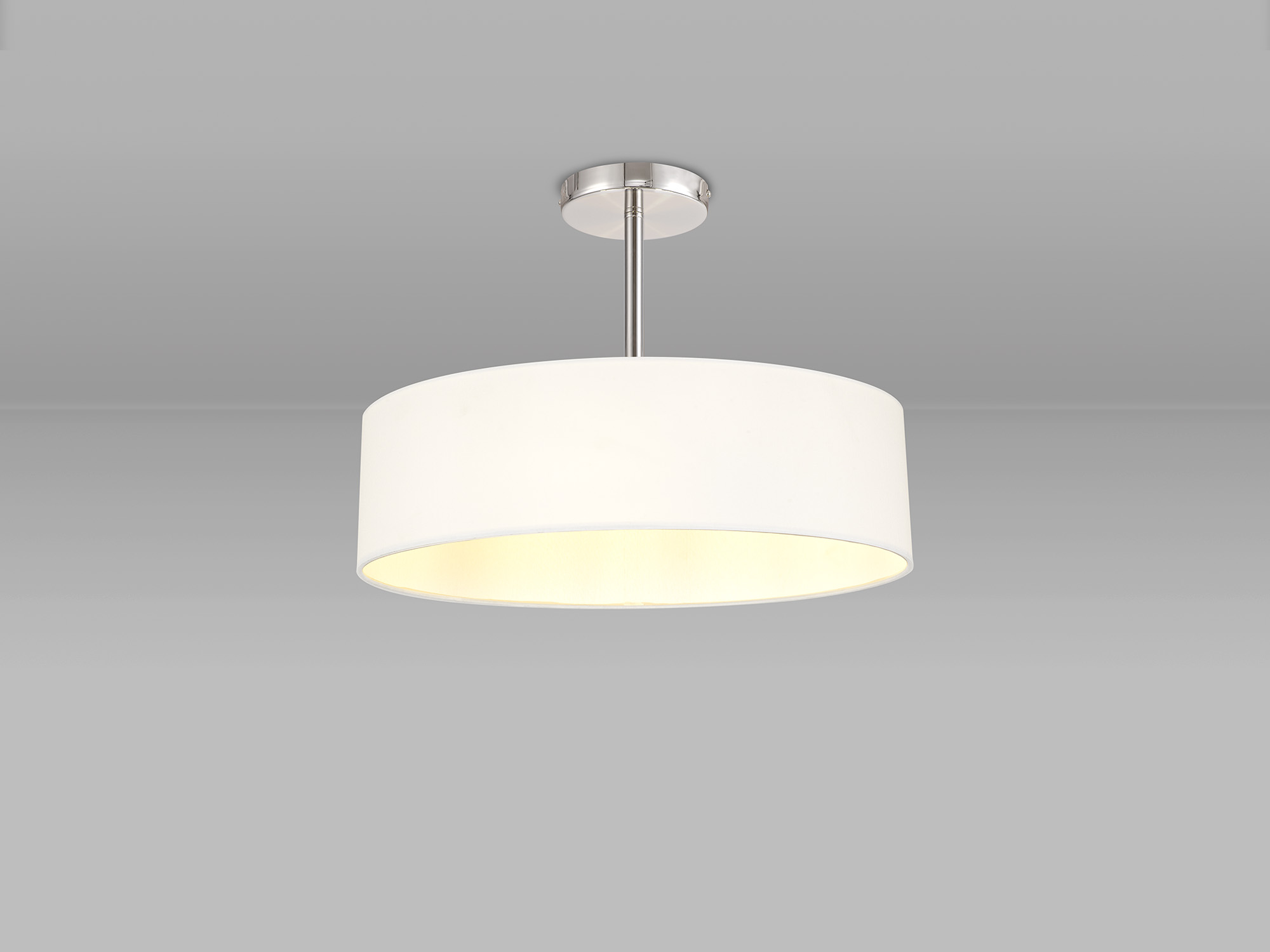 Baymont CH WH Ceiling Lights Deco Semi Flush Fittings
